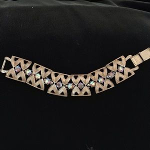 Coro Pegasus Aurora Borealis Gold Bracelet
